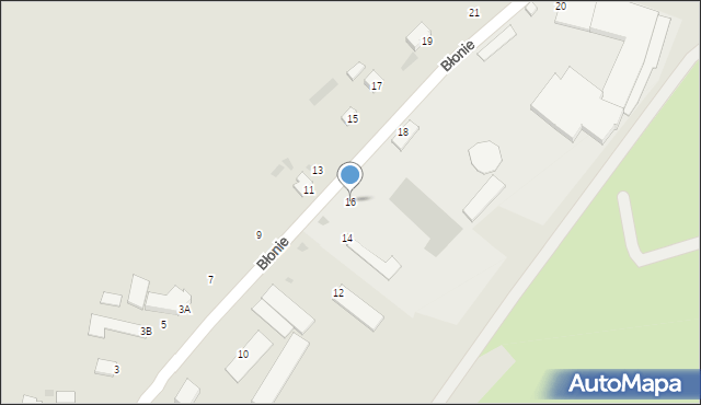 Sandomierz, Błonie, 16, mapa Sandomierza