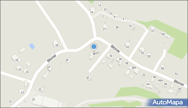 Sandomierz, Błonie, 30, mapa Sandomierza