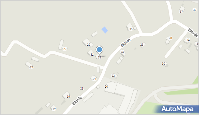 Sandomierz, Błonie, 33, mapa Sandomierza