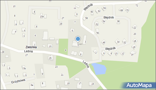 Sasino, Błędnik, 1, mapa Sasino