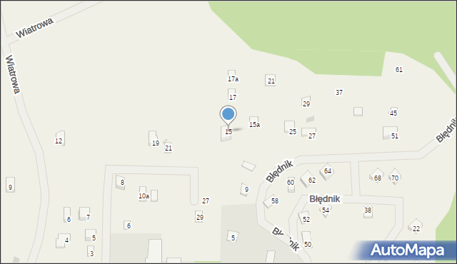 Sasino, Błędnik, 15, mapa Sasino