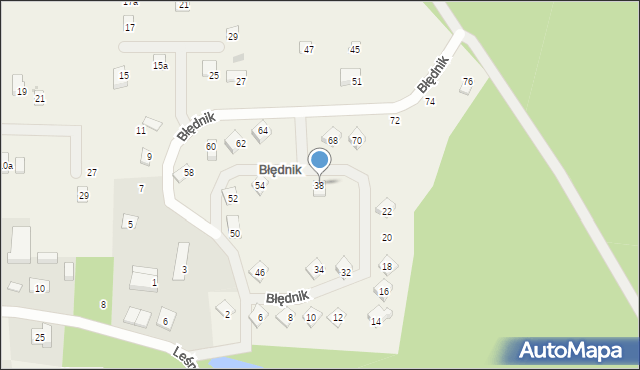 Sasino, Błędnik, 38, mapa Sasino