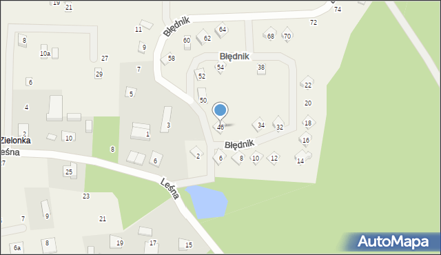 Sasino, Błędnik, 46, mapa Sasino