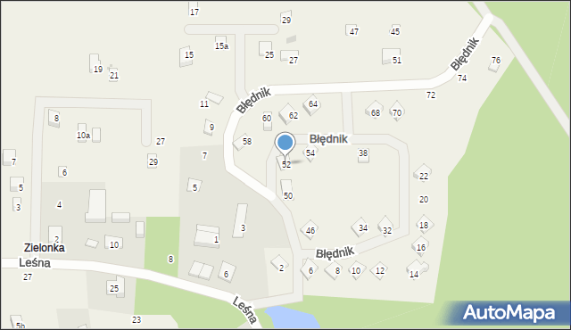 Sasino, Błędnik, 52, mapa Sasino