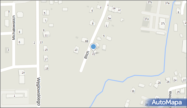 Sędziszów Małopolski, Blich, 11, mapa Sędziszów Małopolski