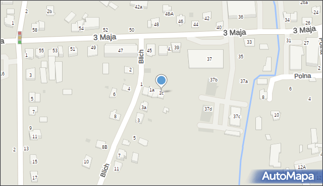 Sędziszów Małopolski, Blich, 1c, mapa Sędziszów Małopolski