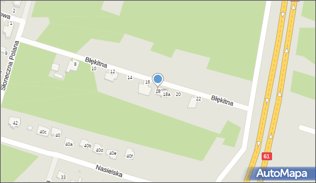 Serock, Błękitna, 18, mapa Serock