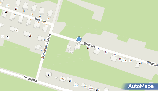 Serock, Błękitna, 8, mapa Serock