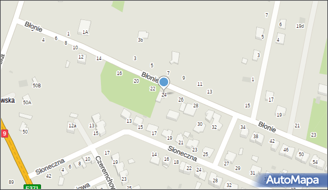 Skaryszew, Błonie, 24, mapa Skaryszew