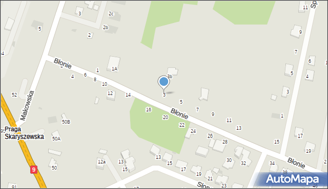 Skaryszew, Błonie, 3, mapa Skaryszew