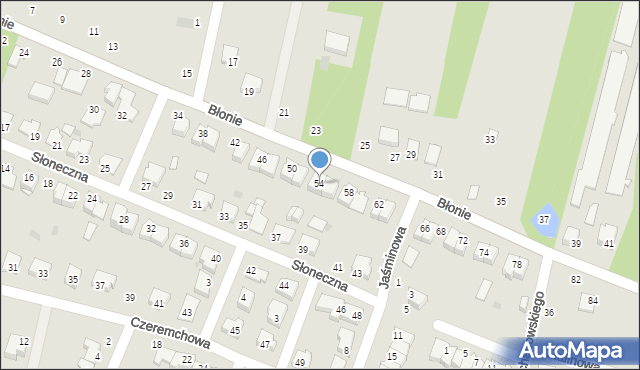 Skaryszew, Błonie, 54, mapa Skaryszew