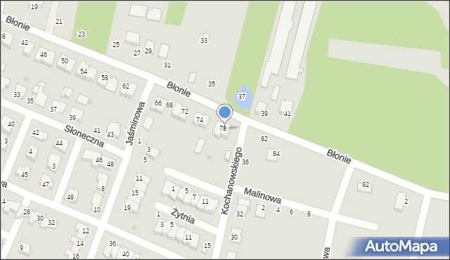 Skaryszew, Błonie, 80, mapa Skaryszew