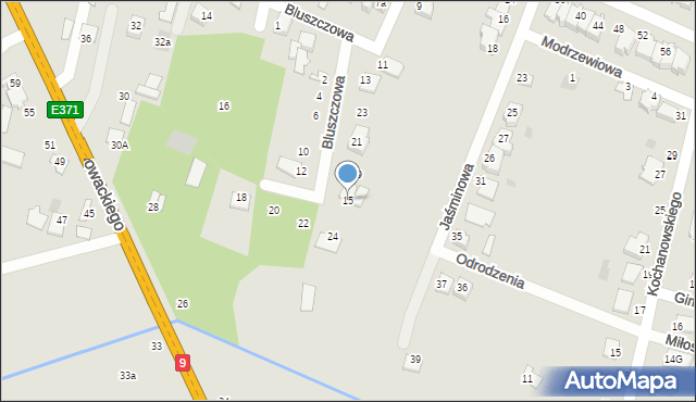 Skaryszew, Bluszczowa, 15, mapa Skaryszew