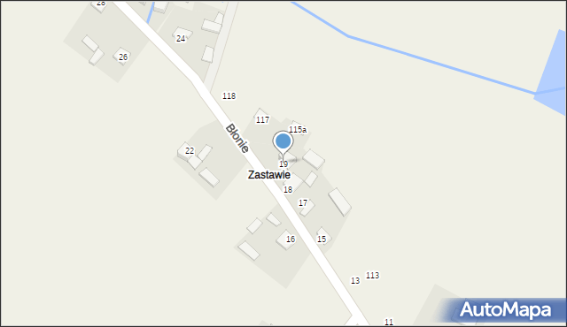 Skrzelczyce, Błonie, 19, mapa Skrzelczyce