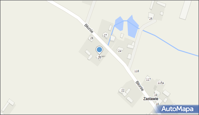 Skrzelczyce, Błonie, 26, mapa Skrzelczyce