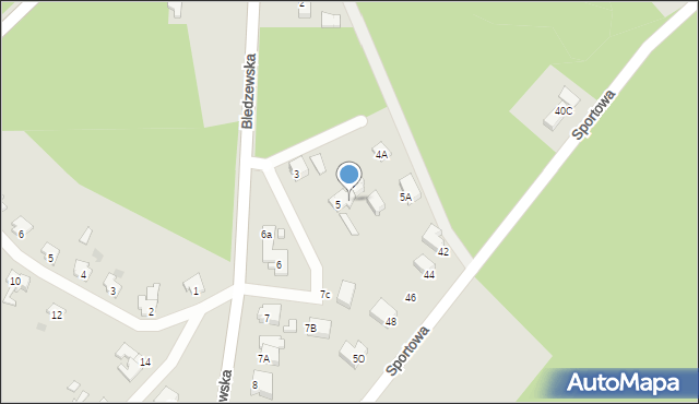 Skwierzyna, Bledzewska, 6b, mapa Skwierzyna