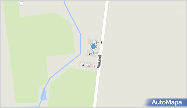 Słupsk, Błękitna, 18, mapa Słupska