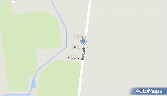 Słupsk, Błękitna, 22, mapa Słupska