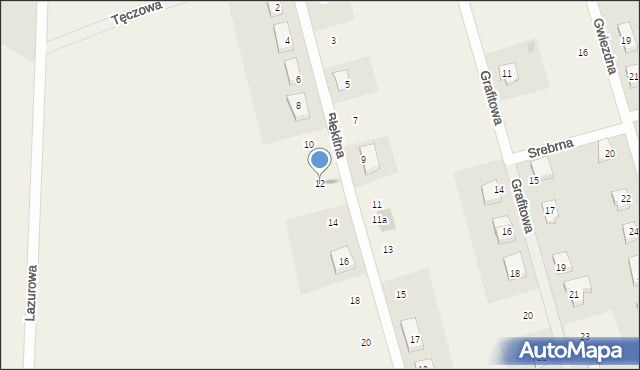 Sobin, Błękitna, 12, mapa Sobin