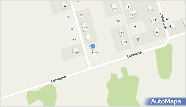 Sobin, Błękitna, 21, mapa Sobin