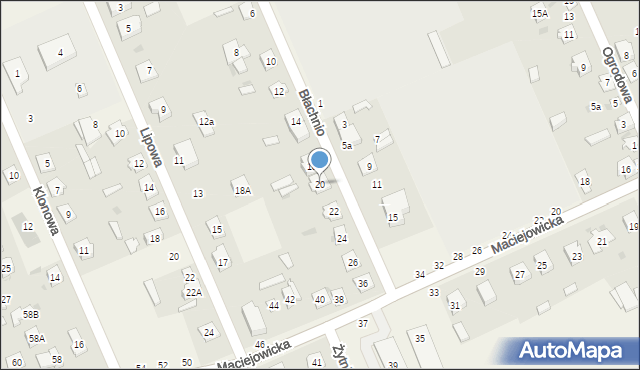 Sobolew, Błachnio Onufrego, 20, mapa Sobolew