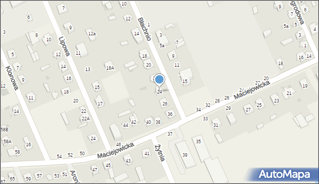 Sobolew, Błachnio Onufrego, 24, mapa Sobolew