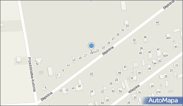 Sokołów Podlaski, Błękitna, 19, mapa Sokołów Podlaski