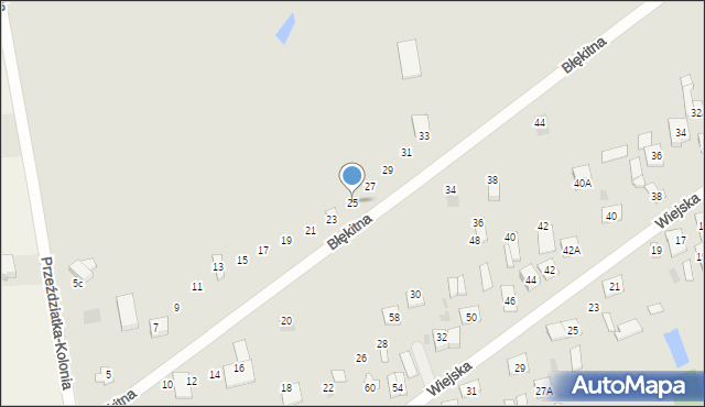 Sokołów Podlaski, Błękitna, 25, mapa Sokołów Podlaski