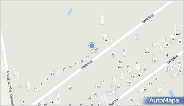 Sokołów Podlaski, Błękitna, 27, mapa Sokołów Podlaski