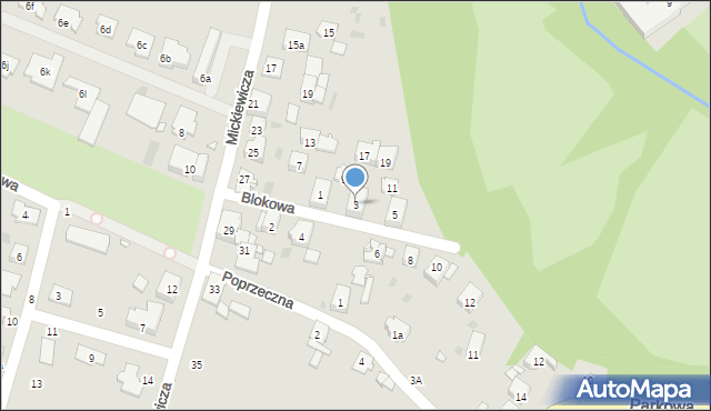 Strzelce Opolskie, Blokowa, 3, mapa Strzelce Opolskie