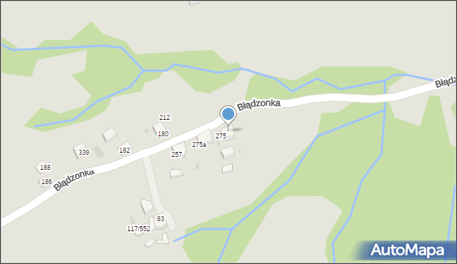 Sucha Beskidzka, Błądzonka, 75, mapa Sucha Beskidzka