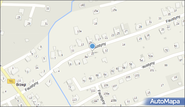 Sułkowice, bł. s. Faustyny, 10, mapa Sułkowice
