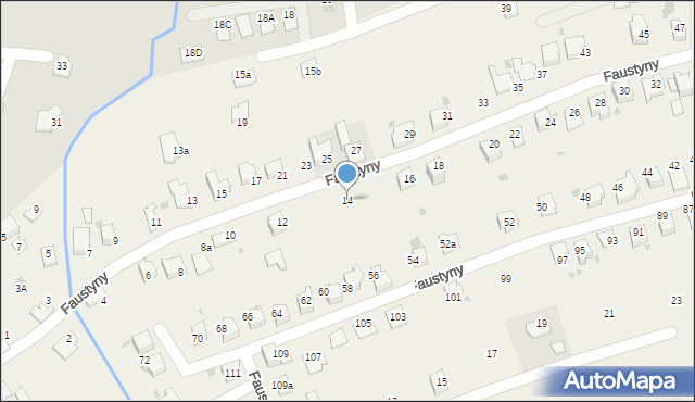 Sułkowice, bł. s. Faustyny, 14, mapa Sułkowice