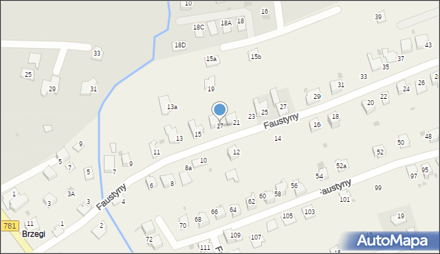 Sułkowice, bł. s. Faustyny, 17, mapa Sułkowice