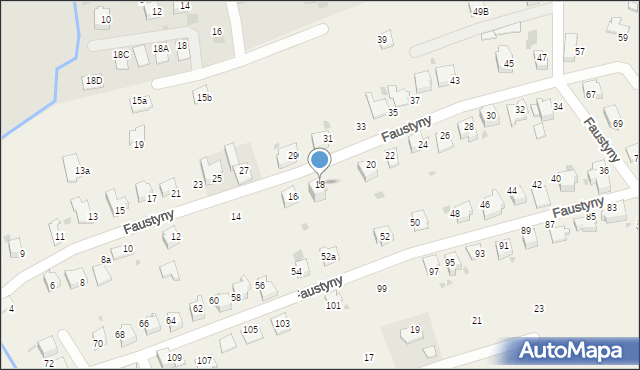 Sułkowice, bł. s. Faustyny, 18, mapa Sułkowice