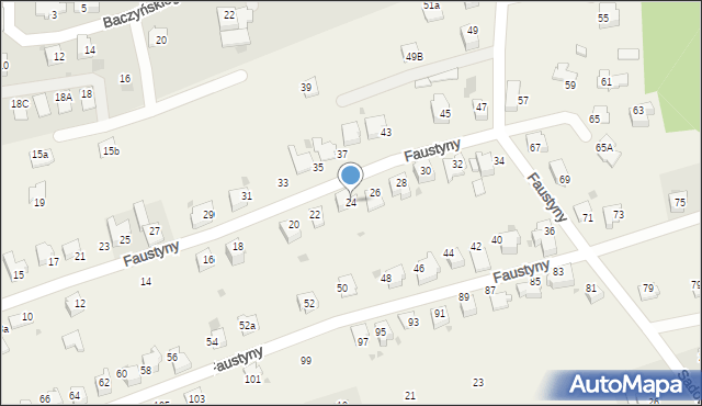 Sułkowice, bł. s. Faustyny, 24, mapa Sułkowice