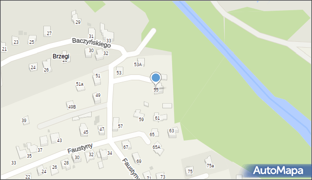 Sułkowice, bł. s. Faustyny, 55, mapa Sułkowice