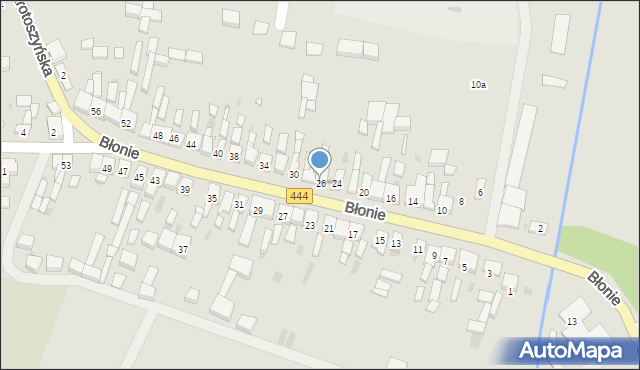 Sulmierzyce, Błonie, 26, mapa Sulmierzyce