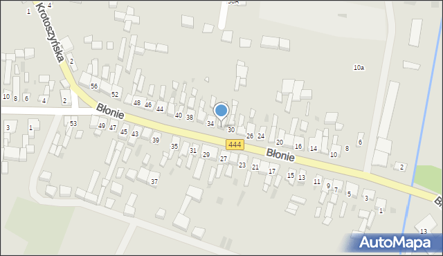 Sulmierzyce, Błonie, 32, mapa Sulmierzyce