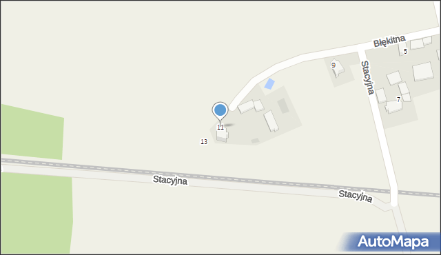 Suszec, Błękitna, 11, mapa Suszec
