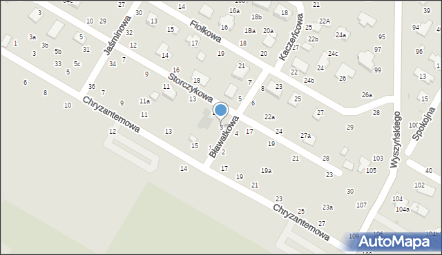 Świdnik, Bławatkowa, 3, mapa Świdnika