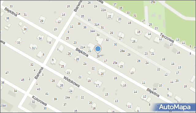 Świdnik, Błękitna, 19, mapa Świdnika