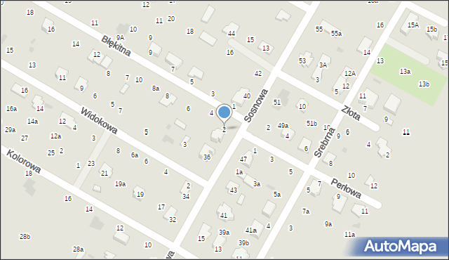 Świdnik, Błękitna, 2, mapa Świdnika