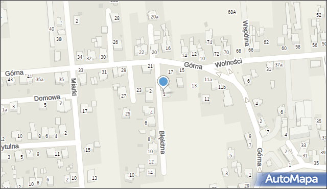 Świerklaniec, Błękitna, 1, mapa Świerklaniec