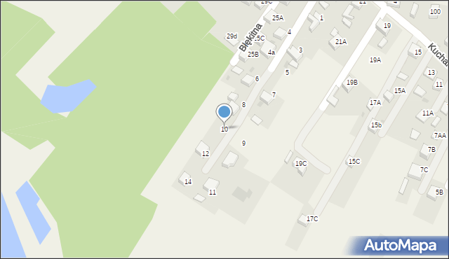 Świerklany, Błękitna, 10, mapa Świerklany