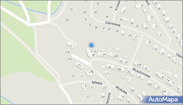 Szczecin, Bluszczowa, 16a, mapa Szczecina