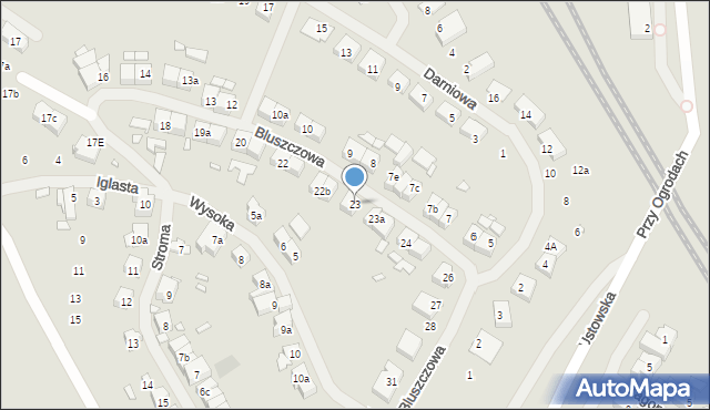 Szczecin, Bluszczowa, 23, mapa Szczecina