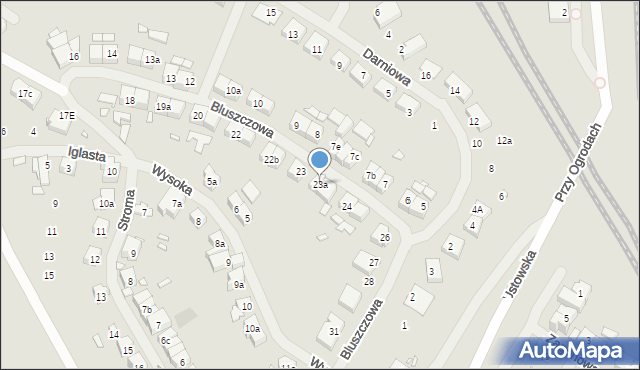 Szczecin, Bluszczowa, 23a, mapa Szczecina