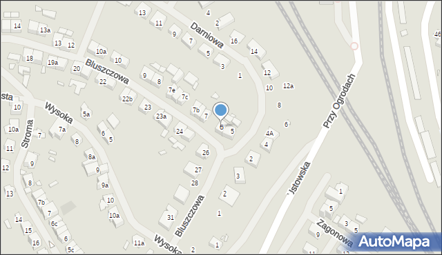 Szczecin, Bluszczowa, 6, mapa Szczecina