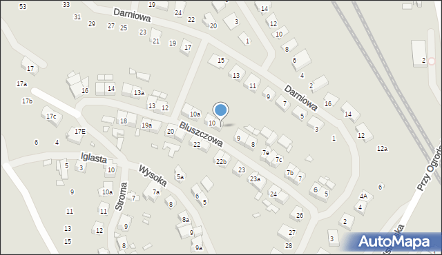 Szczecin, Bluszczowa, 9a, mapa Szczecina